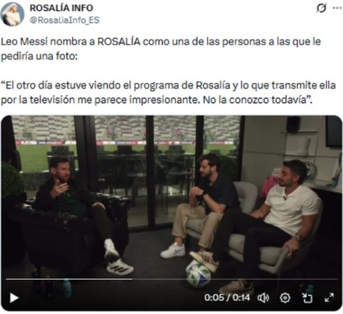 Ni Lali ni Tini: quién es la cantante que dejó sin palabras a Lionel Messi