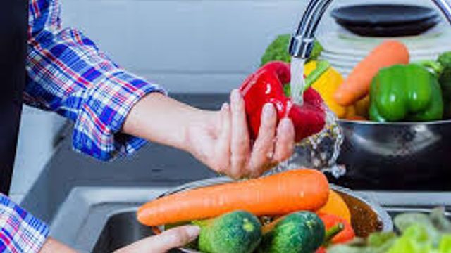 Manipulación de alimentos/verduras.