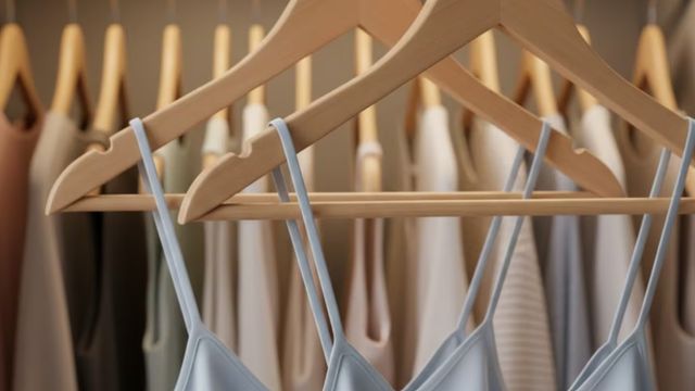 Las muescas en las perchas cumplen un rol esencial en el cuidado de la ropa y la organización del placard.
