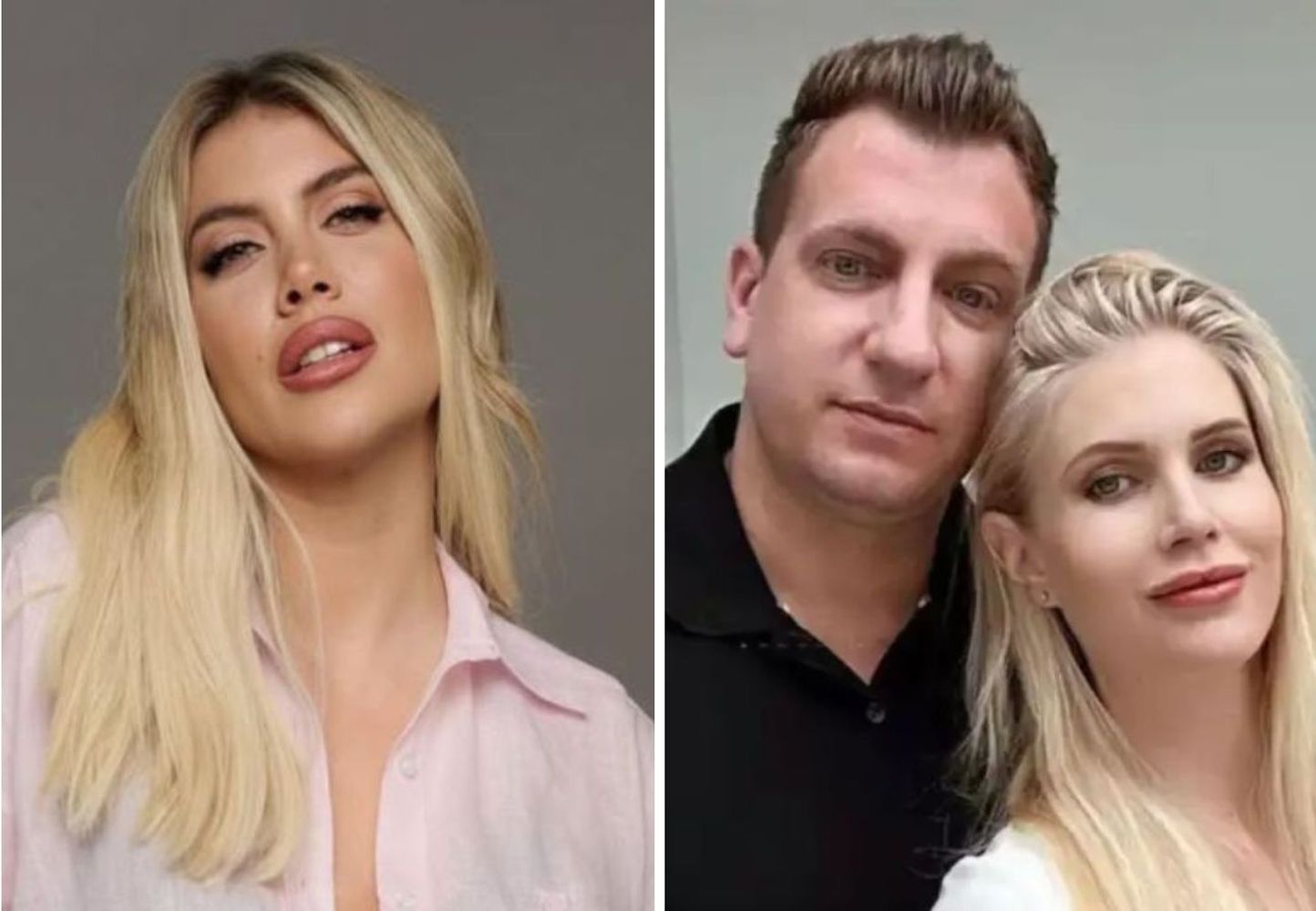 Wanda Nara, Maxi López y su esposa Daniela Christiansson