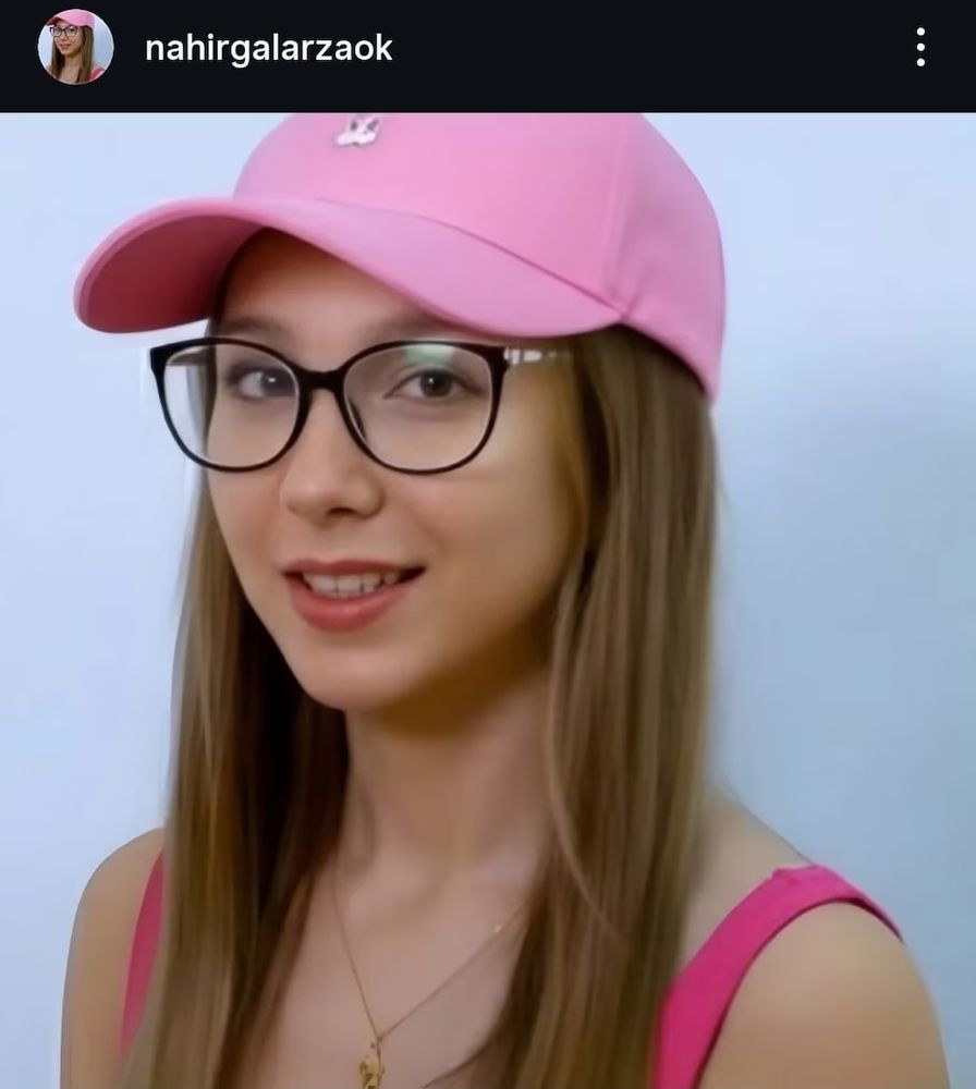 Nahir Galarza. Foto con IA del perfil falso.