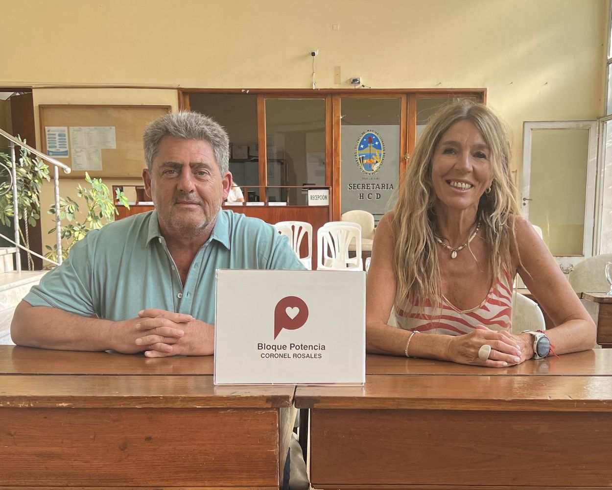 Concejales Carlos Gabbarini y Andrea Vogel de Potencia