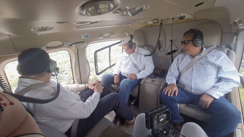 Jaldo supervisó la zona inundada en la provincia