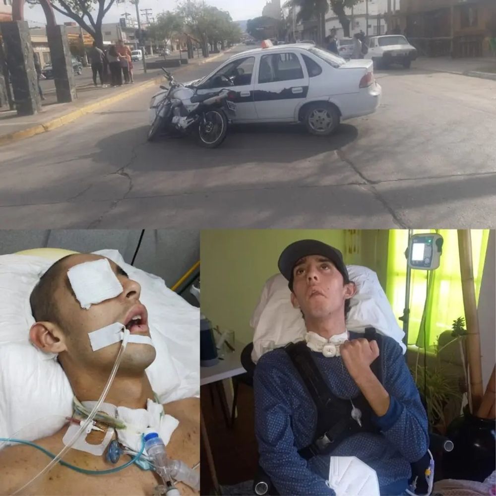 Pereyra fue víctima de una malamaniobra de un taxi y su vida cambió para siempre.