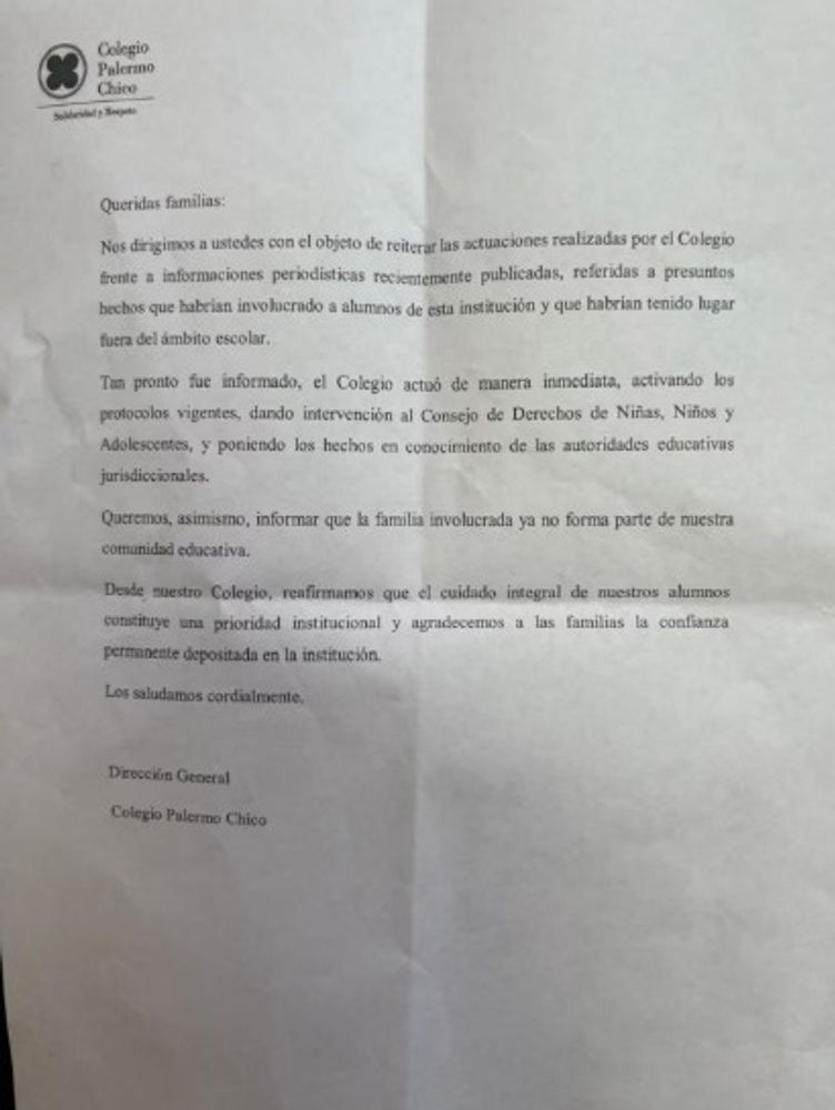 Denuncian a un padre por un presunto abuso a menores de un colegio.