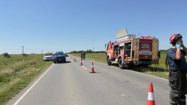 Accidente sobre ruta E 52 en cercanías de Arroyito, con un herido de gravedad