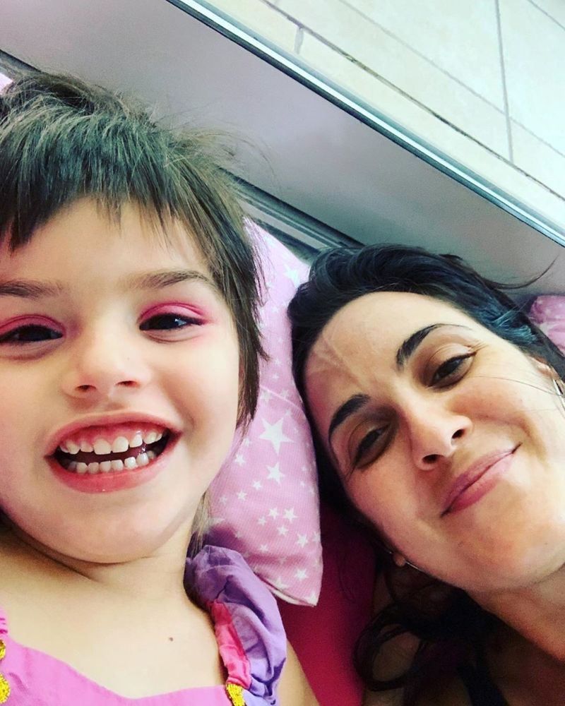 Julieta Díaz y su hija.