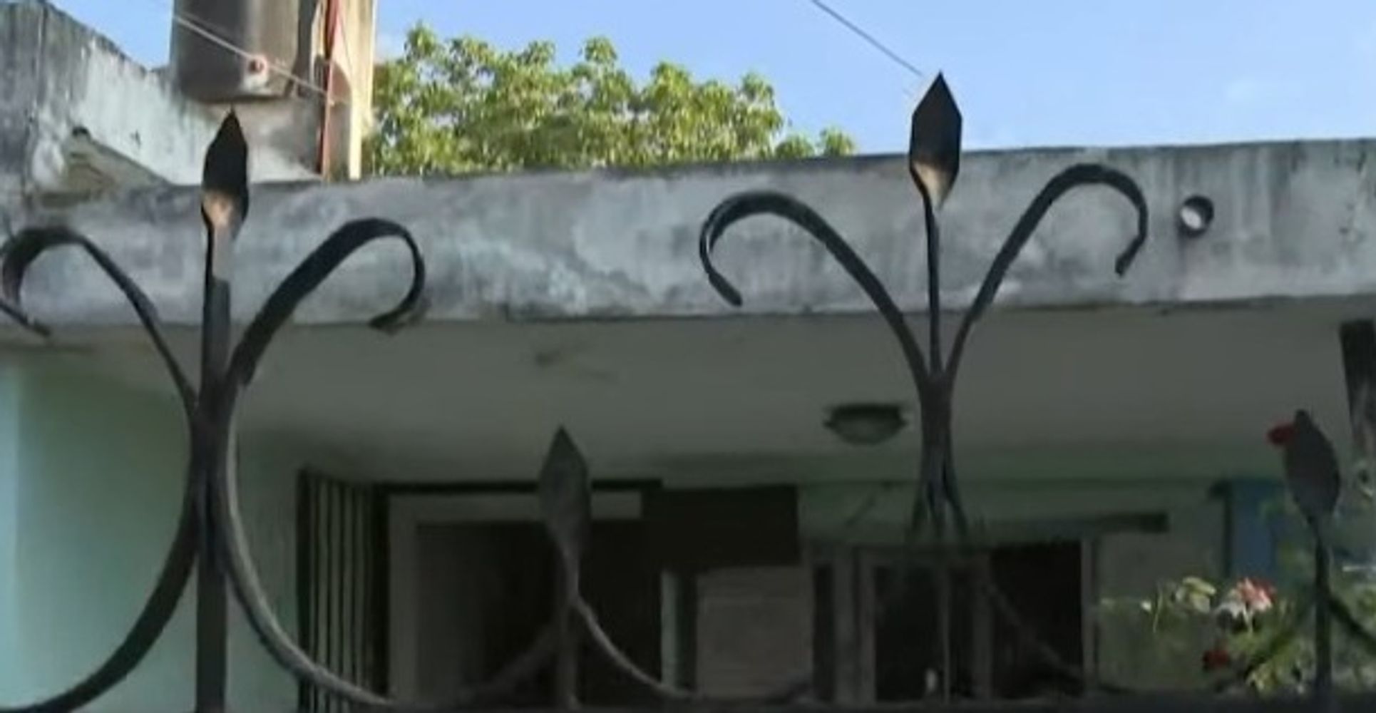 Las rejas en las cuales el ladrón quedó atrapado.