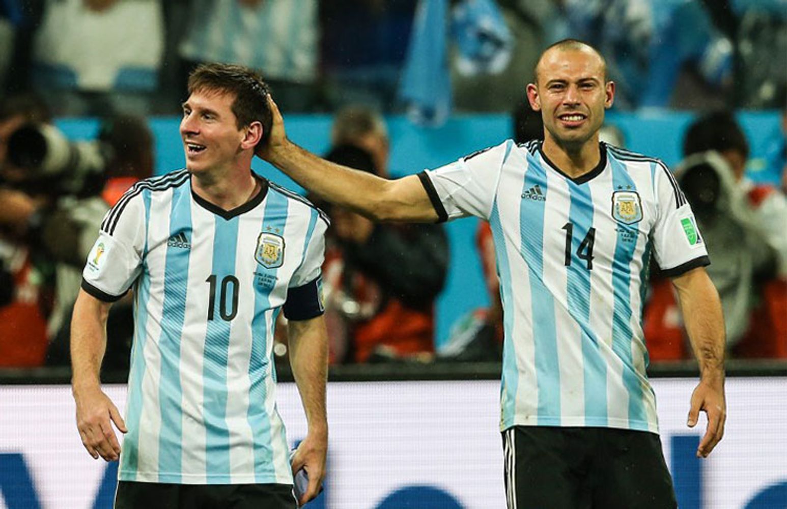 Javier Mascherano y Lionel Messi