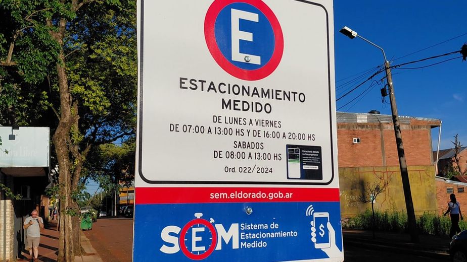 Rigen desde este lunes las nuevas tarifas del estacionamiento medido en Eldorado