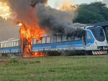 Tren de las Sierras: se incendió una formación y el servicio está suspendido