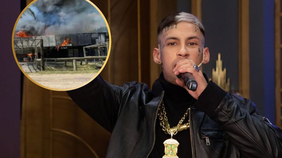 Preocupación por L-Gante: el repentino incendio que activó todas las alarmas