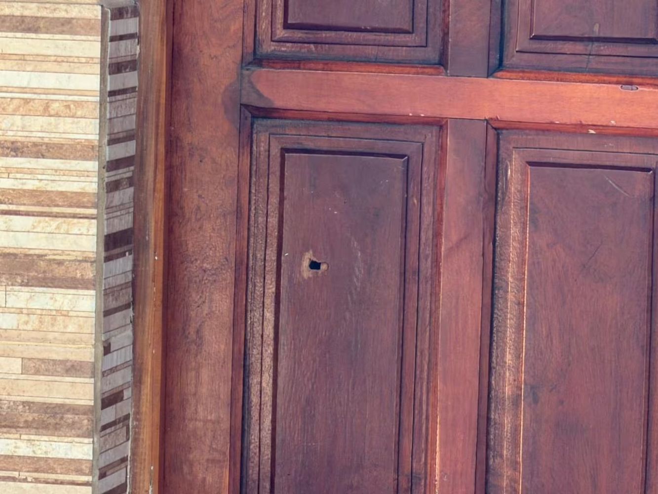 Uno de los disparos en barrio Yapeyú, ciudad de Córdoba.