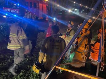 Cosquín: dramático rescate de un hombre y su hija tras caer a un aljibe