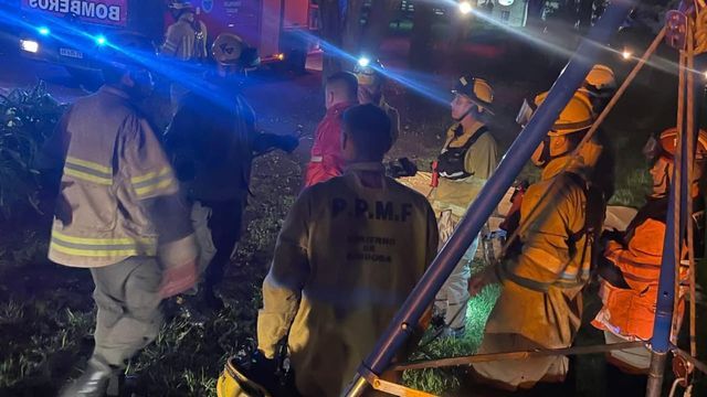 Cosquín: dramático rescate de un hombre y su hija tras caer a un aljibe