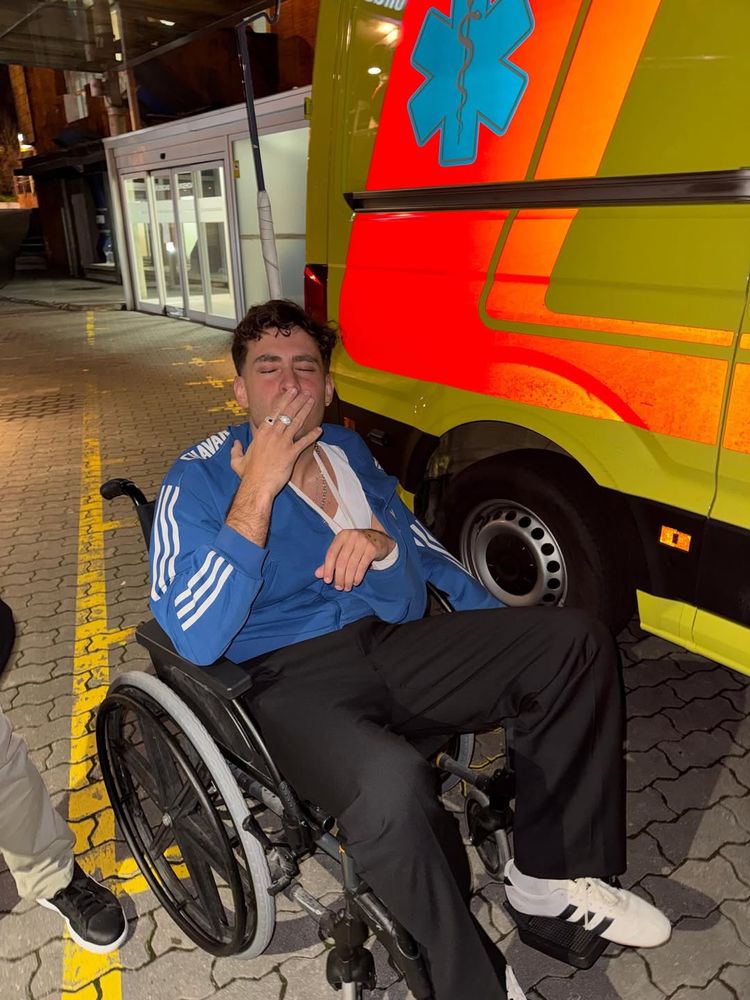Delaossa tras el accidente repentino que sufrió.