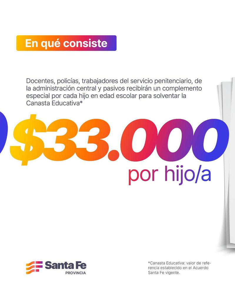 Ayuda Escolar en la provincia de Santa Fe