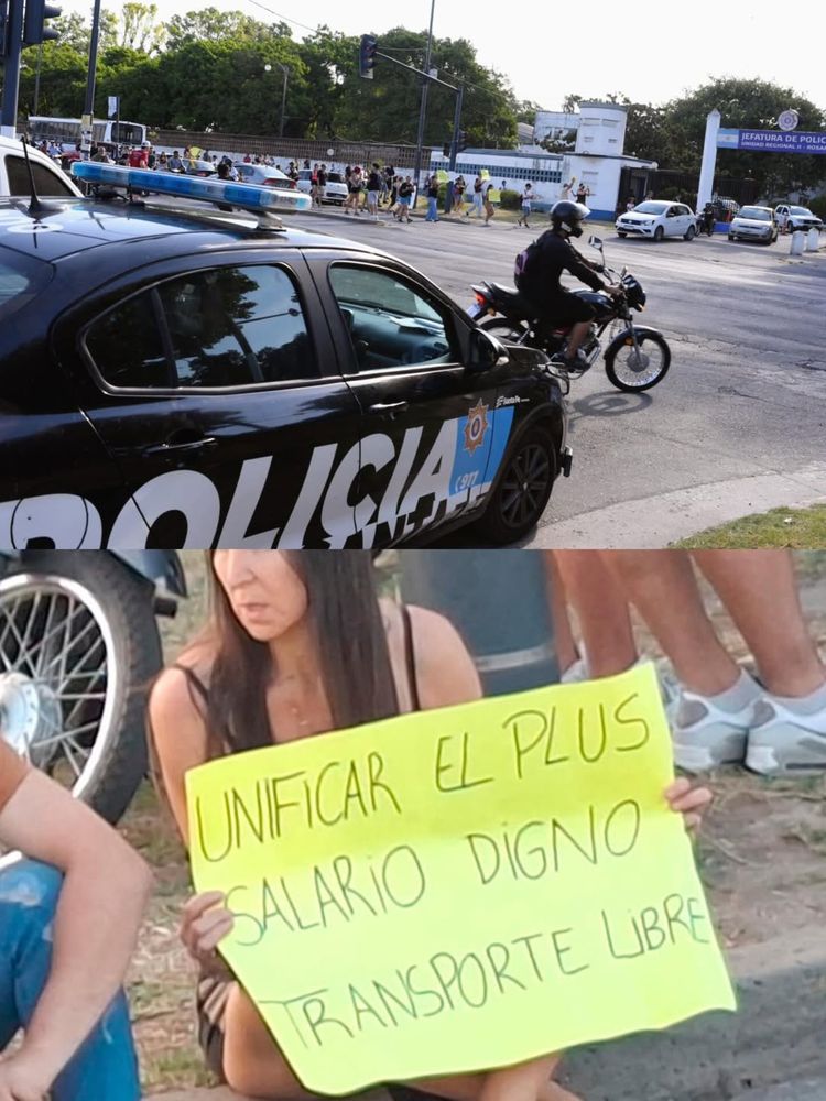 Policías- reclamo en Rosario