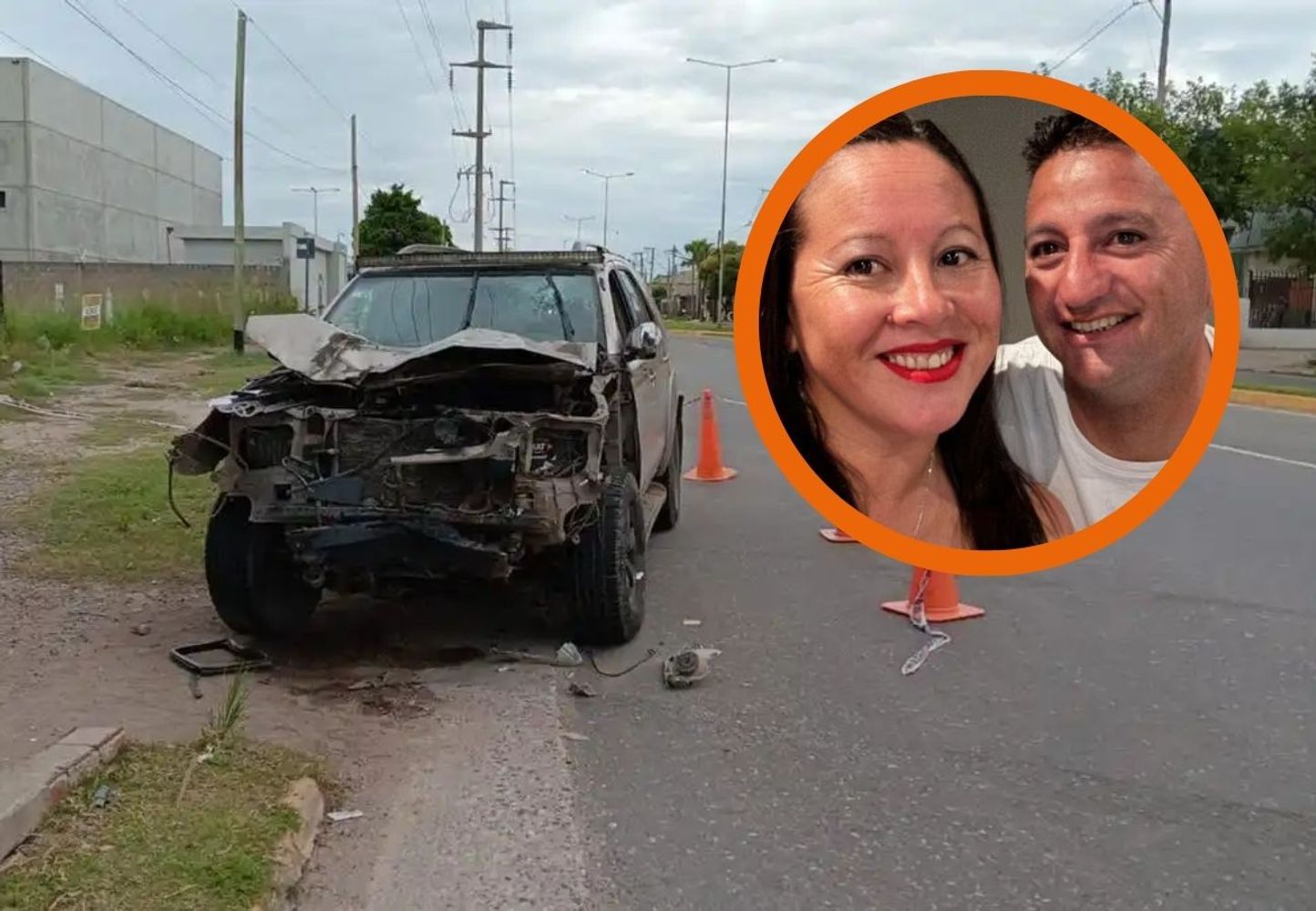 Erika Celeste Casas y Manuel Horacio Díaz, la pareja que perdió la vida en una tragedia.