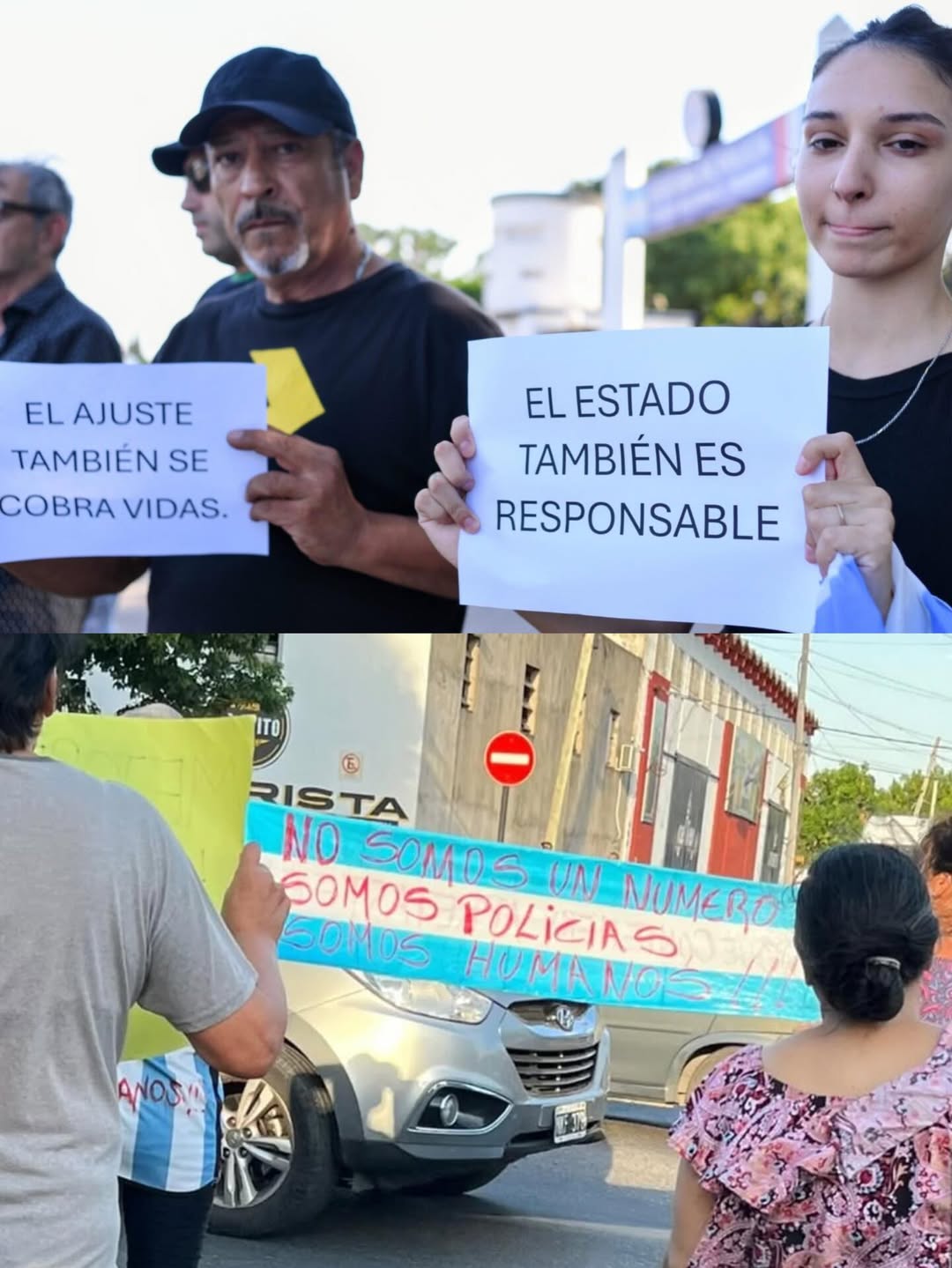 Policías- reclamo en Rosario