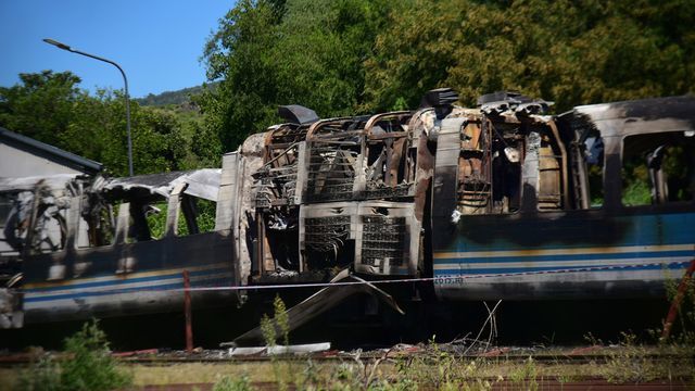 Ardió una formación del Tren de las Sierras en la estación de La Calera