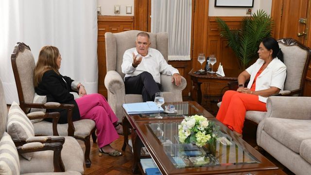 Osvaldo Jaldo, Elia Fernández de Mansilla y Beatriz Ávila revisaron los alcances de la iniciativa y el contexto de la próxima sesión.