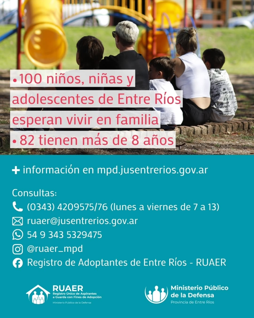 Adopción en Entre Ríos: 100 niños, niñas y adolescentes esperan una familia