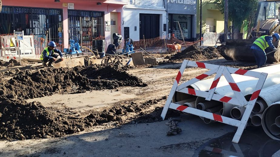 Hugo Obed, presidente de ABSA, recorrió obras en Punta Alta