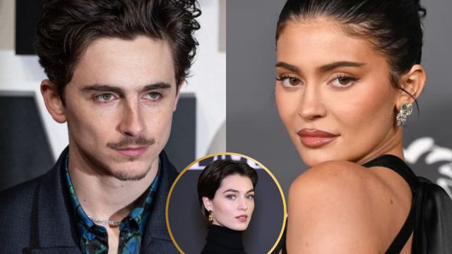 Timothée Chalamet, Anamaria Vartolomei y Kylie Jenner.