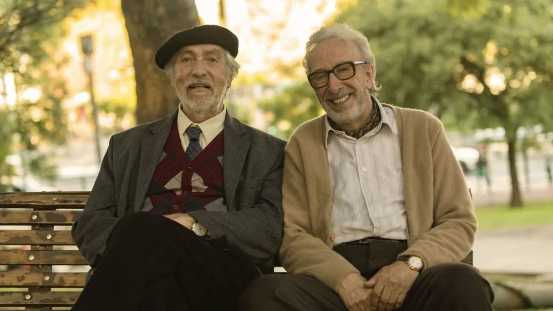 Luis Brandoni y Eduardo Blanco en Parque Lezama.