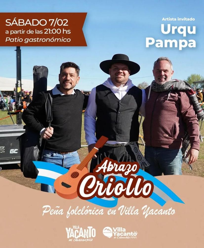 Urqu Pampa, uno de los invitados en Villa Yacanto.