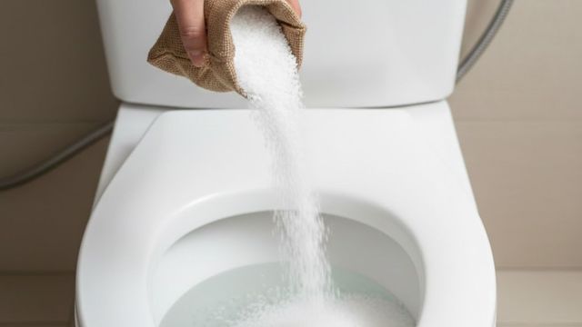 Para qué sirve poner sal gruesa en el inodoro.