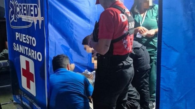 Un turista resultó herido por pirotecnia en el Cosquín Cuarteto