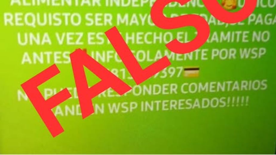 Alerta oficial por estafas y falsas gestiones de la Tarjeta Alimentaria Independencia