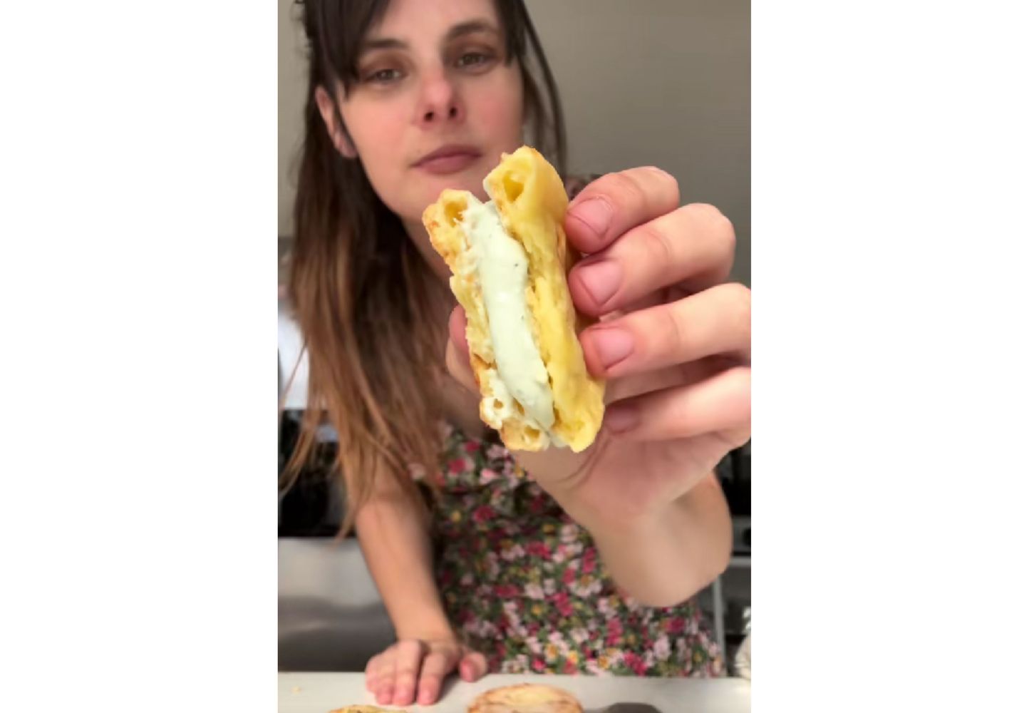 Así quedan los alfajores de chipa.