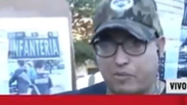 Policía desconsolado en Rosario