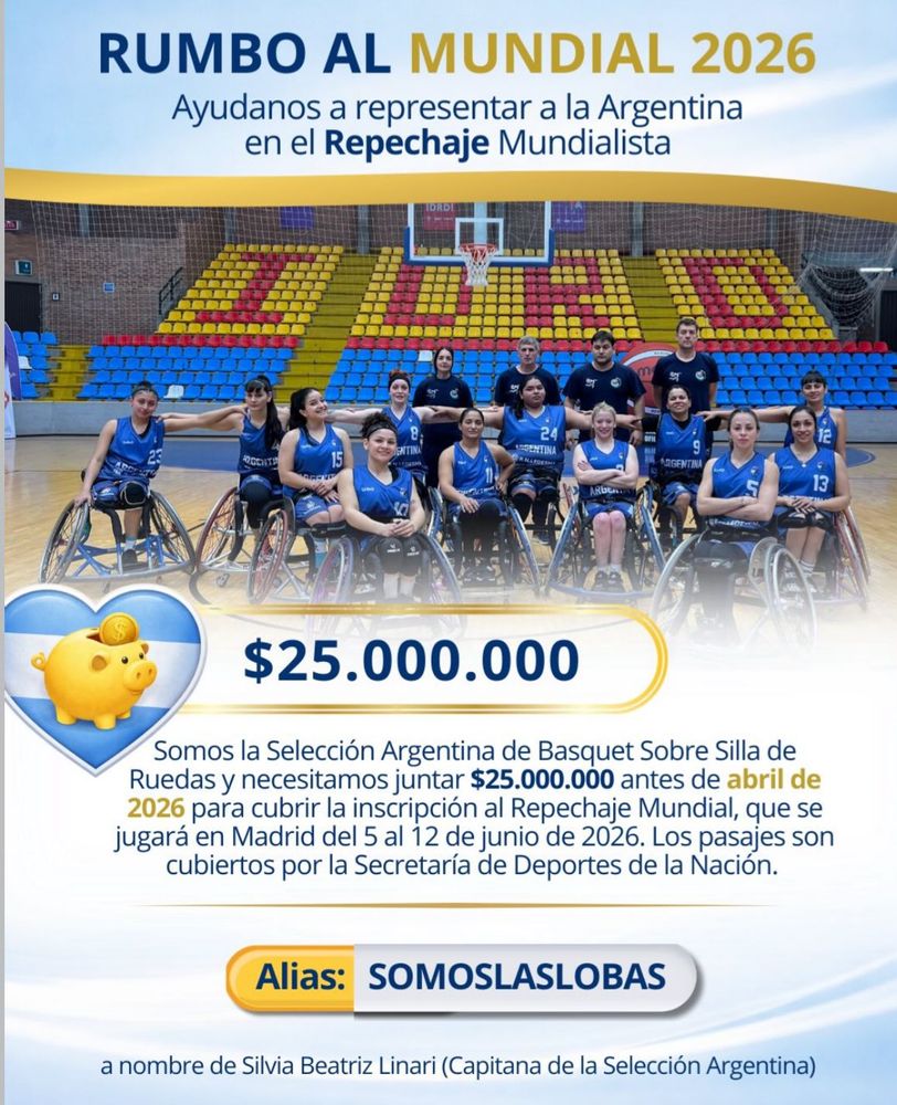 El seleccionado femenino de básquet adaptado busca llegar al Mundial. 