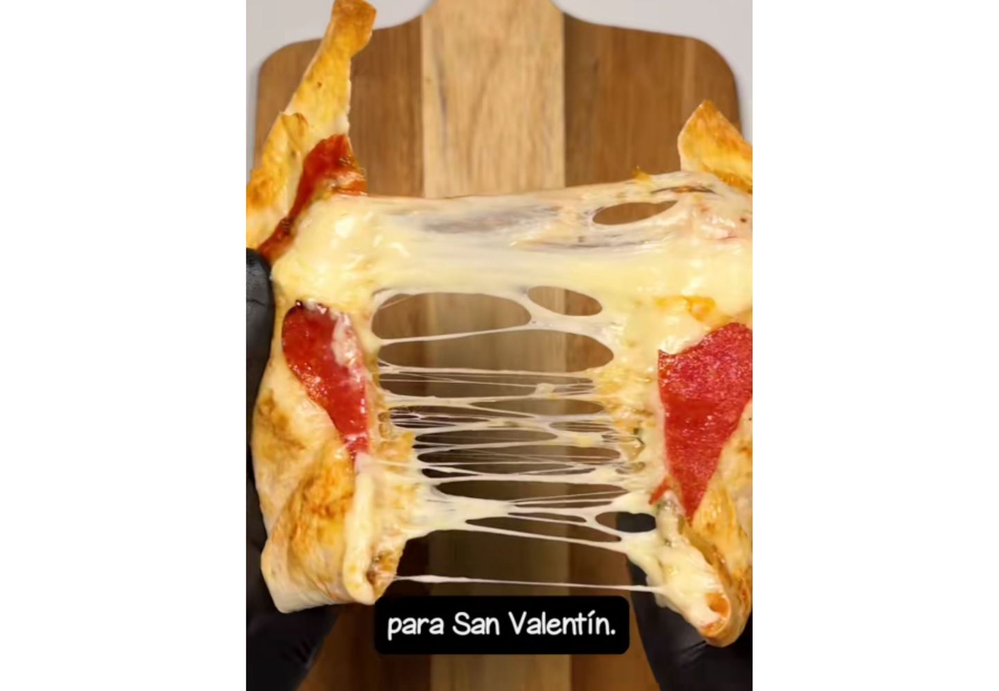 Así queda por dentro esta pizza.