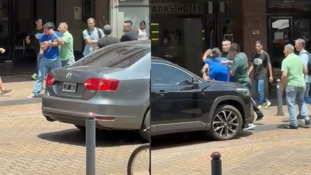 Violenta pelea entre cambistas en pleno centro de Posadas generó tensión y quedó registrada en video.