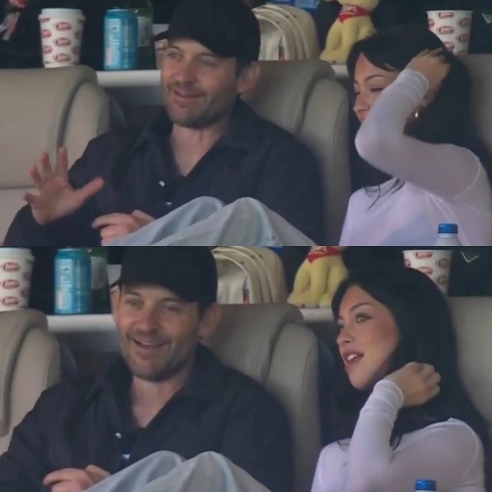 Tobey Maguire junto a Mishka Silva.