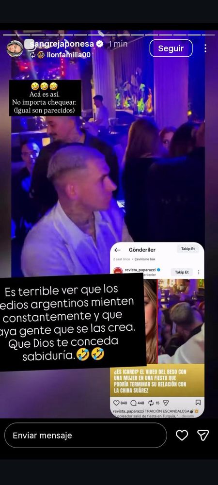 La China Suárez y su descargo en redes sociales.