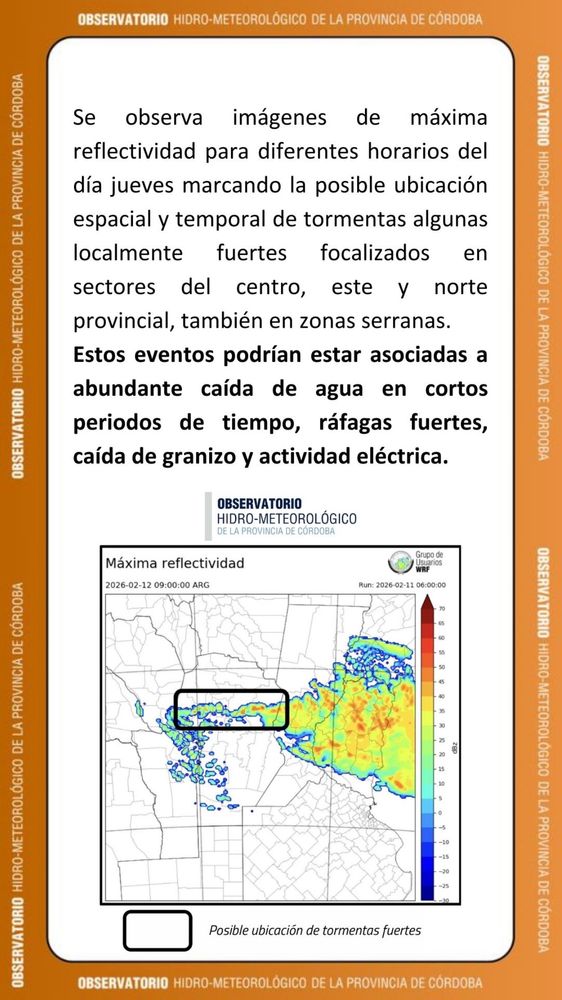 Córdoba se prepara para un jueves inestable.