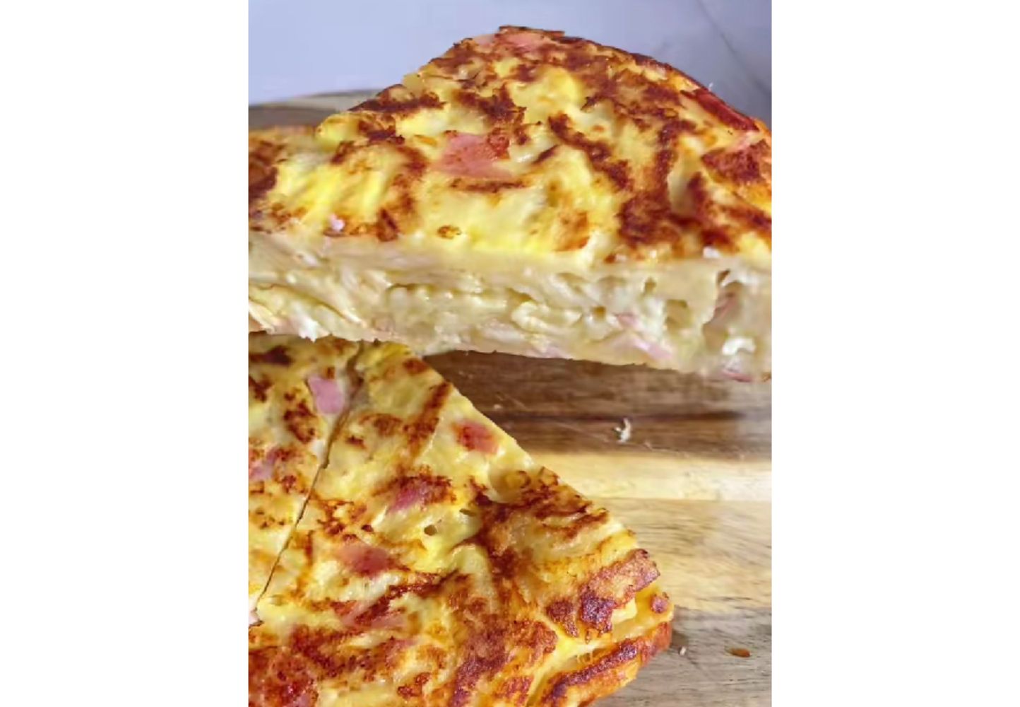 Así queda la tortilla por dentro.