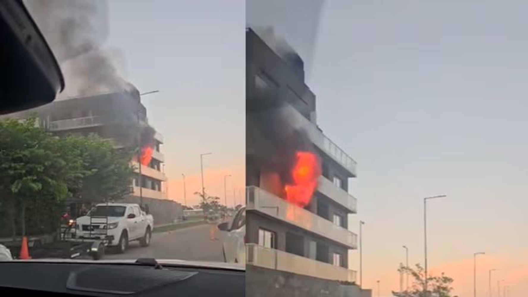Las imágenes del incendio en La Docta.