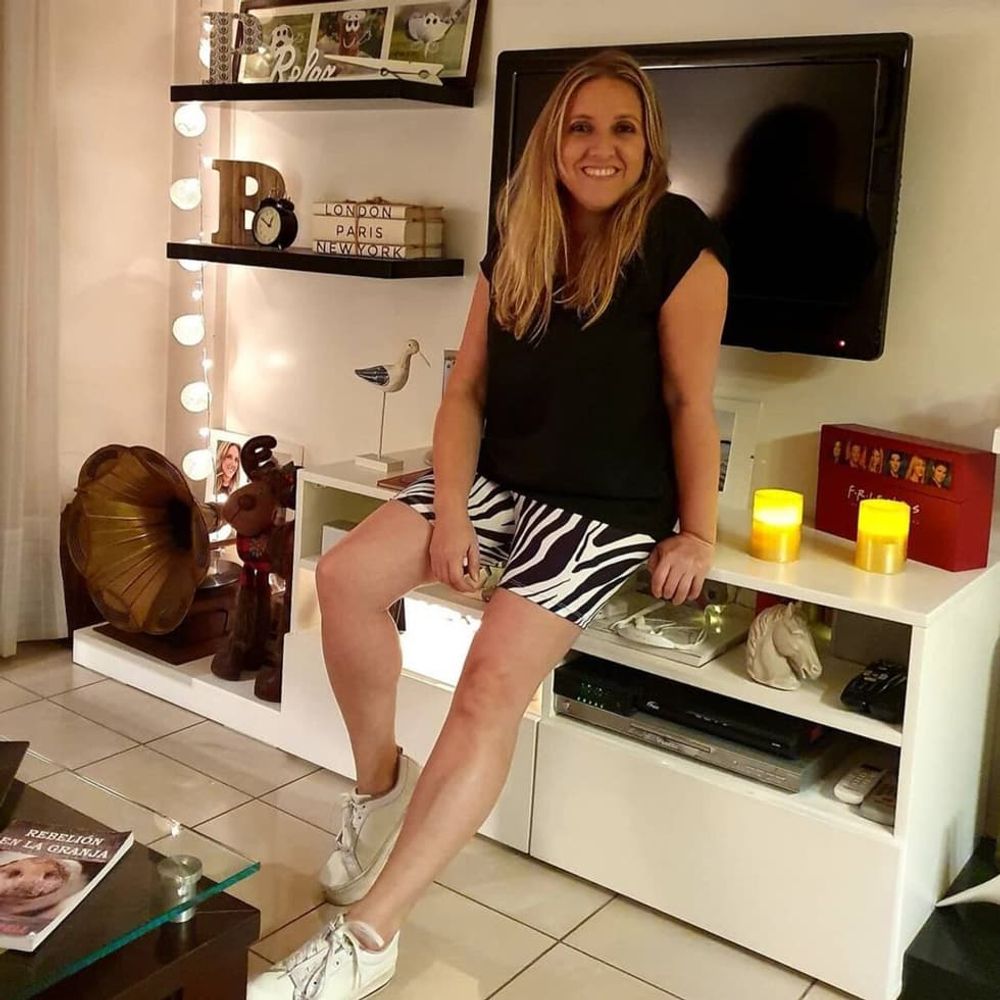 Paula Bernini desde su casa en Ramos Mejía.