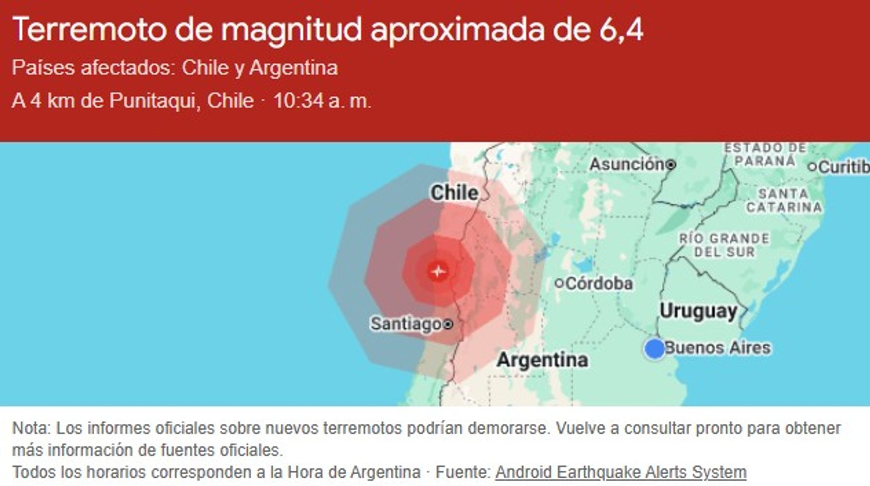 Sismo Mendoza