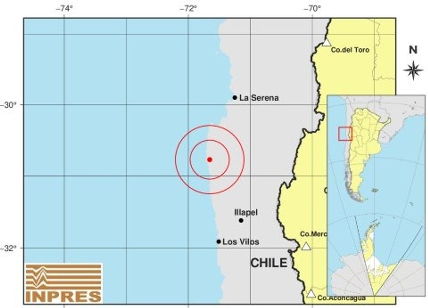 Temblor en Chile.