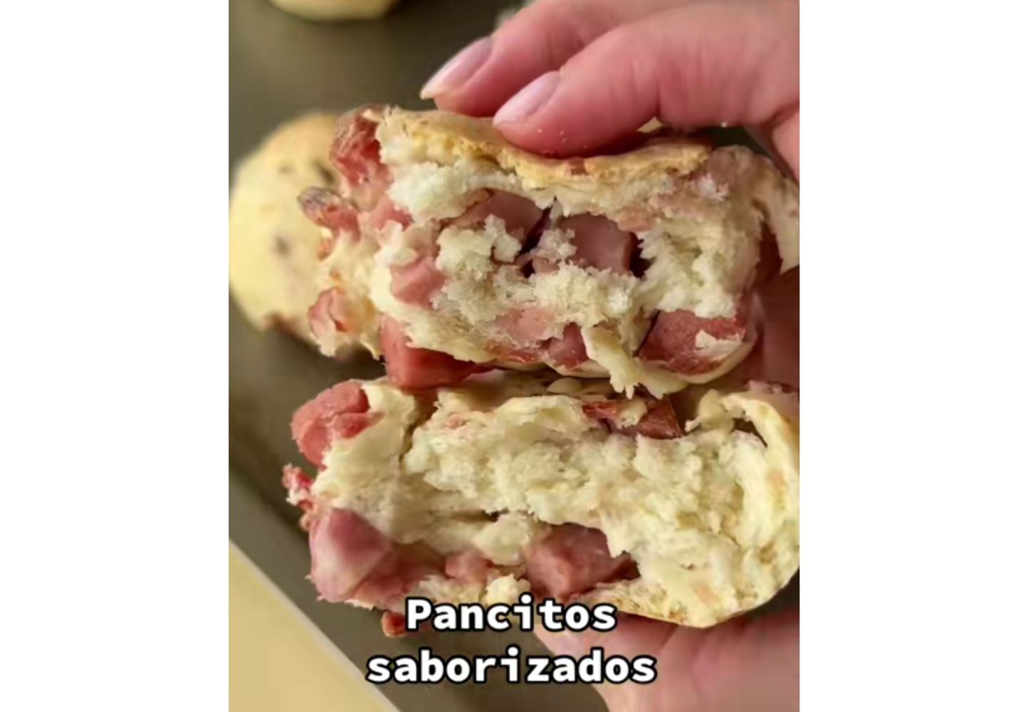 Así quedan los panes por dentro.