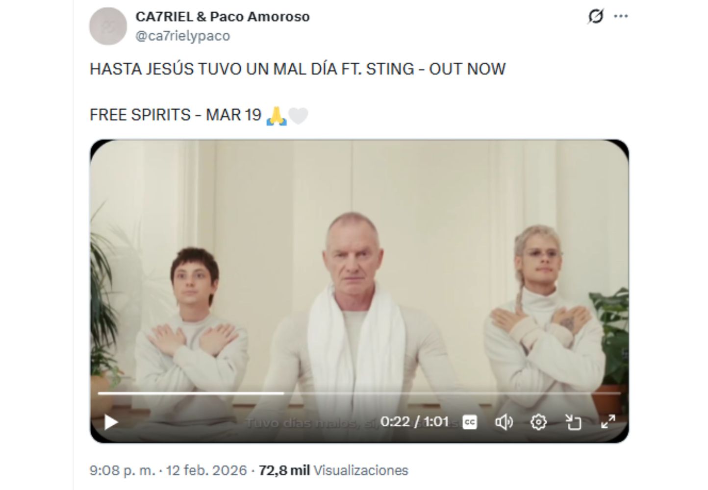 El adelanto lo compartieron los artistas en sus redes.