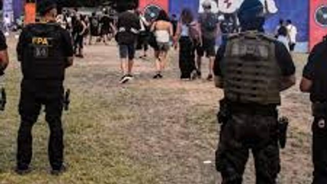 Operativo policial en la edición 26 del Cosquín Rock.